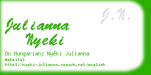 julianna nyeki business card